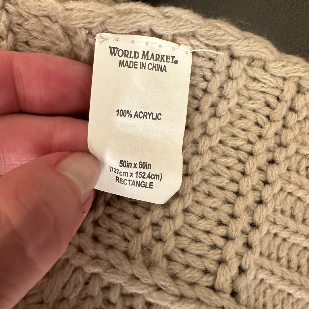 Gorgeous Decorative Throw from World Market… Pristine!! - Picture 4 of 5
